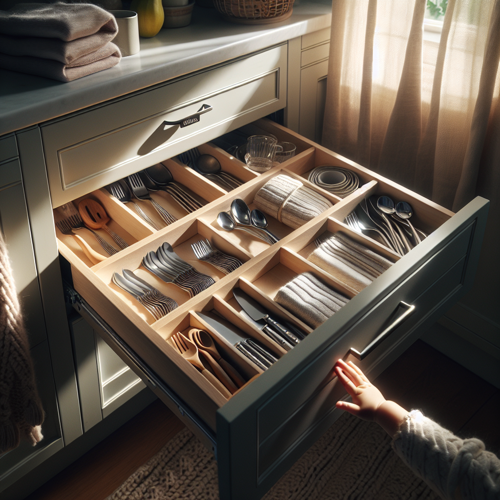 Alpina Extendable Cutlery Tray Kitchen Organizer: Cozy Kitchen Order with Emma & Liam